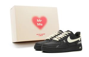 Nike Air Force 1 устойчивые к скольжению устойчивые к истиранию низкие скейтборд обувь unisex beige black