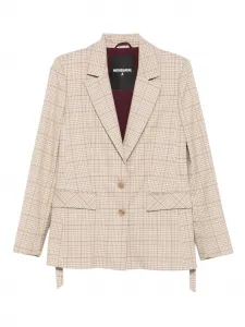 Клетчатый пиджак на пуговицах Patrizia Pepe, нейтральный