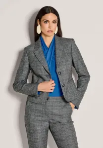 Пиджак каро Madeleine, Stone Gray Melange Royal Blue