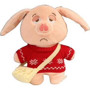 Милые креативные костюмированные плюшевые куклы свинки высота 30см BALITU, красный