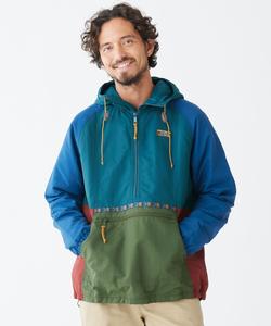 Утепленная куртка-анорак Mountain Classic, разноцветная, японский крой.