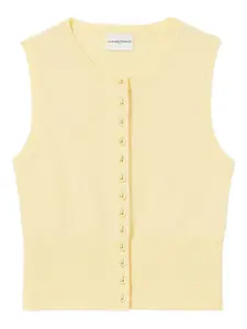 Кардиган без рукавов с пуговицами Claudie Pierlot, желтый