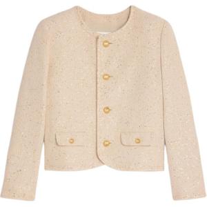 Куртка Chelsea из стрейч-шелкового твида с пайетками CELINE, золото