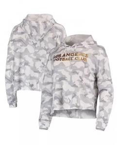 Женская серая футболка с капюшоном из композитного материала LAFC Concepts Sport