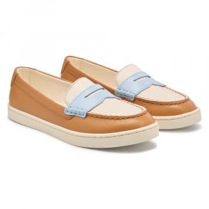 Ellison penny loafer Cole Haan, кожа цвета тан/слоновая кость/синий