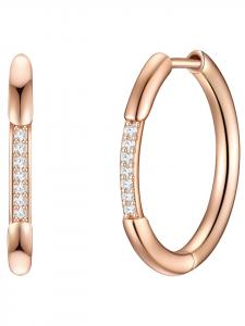 Glanzstücke München Серьги-кольца из стерлингового серебра с кубическим цирконием в оправе из розового золота