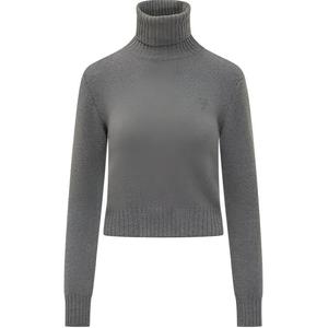 Ami Paris Ami De Coeur Водолазка Трикотажный Джемпер AMIPARIS, Светло-Серый