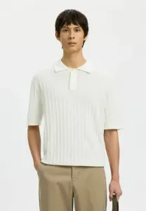 Структурированная рубашка-поло Selected, Egret