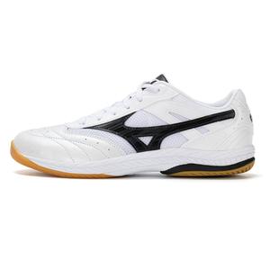 Mizuno Противоскользящие и износостойкие дышащие низкие кроссовки унисекс белого и черного цвета