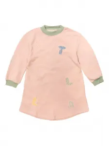 Вышитое хлопковое платье Stella McCartney Kids, розовый