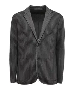 Кардиган в полоску, темно-серый/белый Paolo Pecora, серый