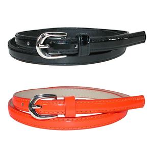 Женский узкий ремень для платья (набор из 2 цветов) CTM, черный/оранжевый