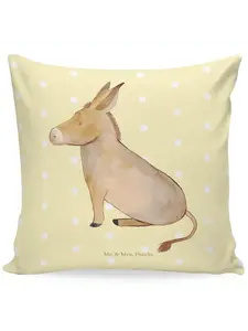 Подушка Mr & Mrs Panda 40x40 Esel, пастельно-желтый
