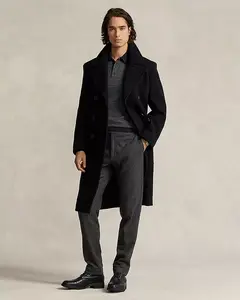 Пальто Polo из мягкой шерстяной смеси Polo Ralph Lauren, черный