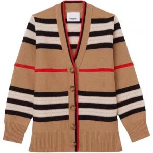 SS24 Вязаный свитер женский цвета хаки Burberry