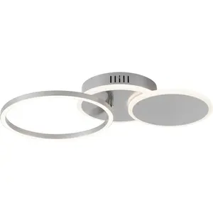 Потолочный светильник SEVENT LED-панель 1 шт. теплый белый LED Just Light, Stahl