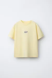 Футболка с лозунгом для бега Zara, желтый