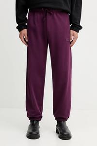 Хлопковые спортивные штаны Versace Jeans Couture, фиолетовый