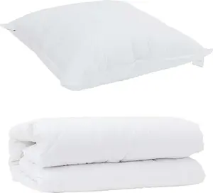 Комплект постельного белья с подушками, 2 шт., белая микрофибра vidaXL