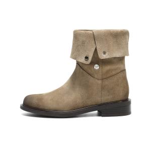 Ботильоны женские Dark Coffee, Light Coffee BELLE, светло-коричневый Short-Fleece-Lined