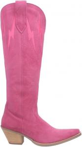 Женские сапоги Dingo Thunder Road с вышивкой, заостренным носком, повседневные, до колена, средний каблук 2-3" - черные