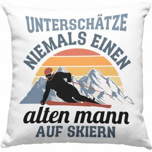 Тренд - Декоративная подушка для катания на лыжах с наполнителем 40x40 Подарок для лыжника Подарок для лыжника Декоративная подушка с наполнителем 40x40 Веселые мужские анекдоты о катании на лыжах (зеленый) Trendation