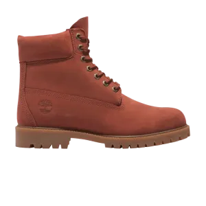 Мужские ботинки Timberland Premium высокие из нубука, красный