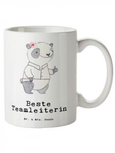 Кружка XL Panda Лучший лидер команды с белой надписью Mr. & Mrs. Panda