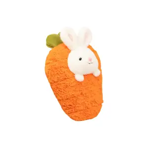 Мягкая игрушка милый кролик-морковка и голландская свинка, высота 31 см PUDOWRABBIT