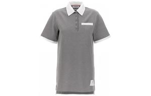 Женское платье с коротким рукавом gray THOM BROWNE, серый