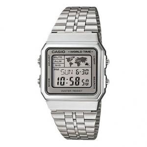 Часы CASIO STANDARD Classical Vintage Waterproof Unisex Mens Silver Digital, серебряный