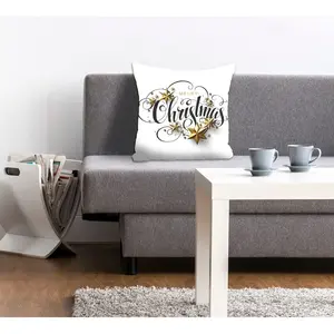 Декоративная подушка queence Sternchen, наволочка без наполнителя, 1 шт. Queence, Goldfarben + bedruckt