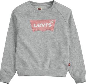 Толстовка Levi's для девочек с круглым вырезом, Light Grey Heather/Chenille