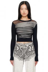 Свитер «Мариньер» темно-синего цвета Jean Paul Gaultier