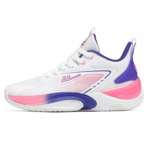 Баскетбольные кроссовки унисекс с низким верхом, увеличивающие рост, износостойкие, легкие, дышащие, нескользящие WARRIOR, White Purple Pink