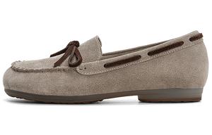 Q.VONTON Лоферы женские низкие, серые/хаки