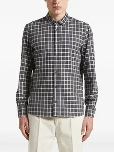 Рубашка в клетку Peserico, коричневый