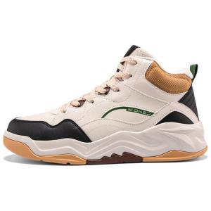 361° Теплые нескользящие высокие кроссовки для скейтбординга, мужские, бежево-черные