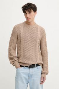 Хлопковый свитер Tommy Jeans, бежевый