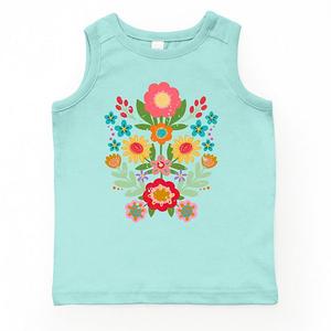 Футболка Folk art florals distressed youth The Juniper Shop, Seafoam