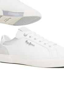 Кроссовки на шнуровке LACE-UPS KENTON COURT W Pepe Jeans, серебристого цвета