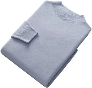 Мужской свитер Slim Fit с длинными рукавами и воротником-стойкой