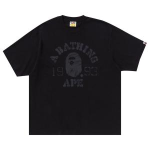 Футболка BAPE Screen Print College Relaxed Fit Tee, угольный