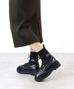 Модные корейские ботинки на шнуровке с подошвой 5 см 1630 Lovehunter, цвет Black