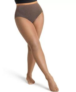 Женские профессиональные бесшовные тайтсы в сеточку Capezio, коричневый