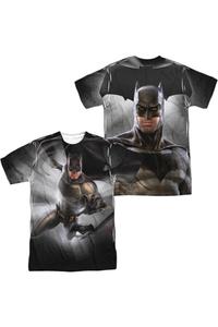 Футболка Batman V Superman Batman Light (принт спереди/сзади) с коротким рукавом для взрослых из полиэстера Gildan, белый