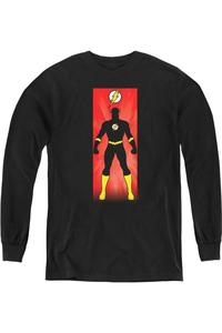 Футболка с длинным рукавом для подростков "Флэш" из Лиги Справедливости Америки Gildan, черный