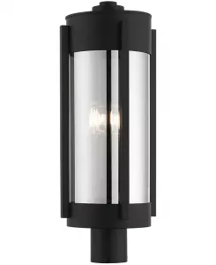 Уличный фонарь Sheridan 3 Light на столбе Livex, black