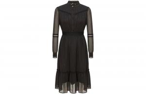 KARL LAGERFELD Длинное платье с рукавами Женское Черное KARL LAGERFELD / Karl Lagerfeld Jeans