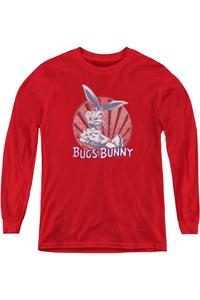 Футболка с длинным рукавом Looney Tunes "Мечтай" для детей Gildan, красный